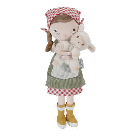 Cuddle Doll Farmer Rosa with Sheep 35cm - Aster & Ruby