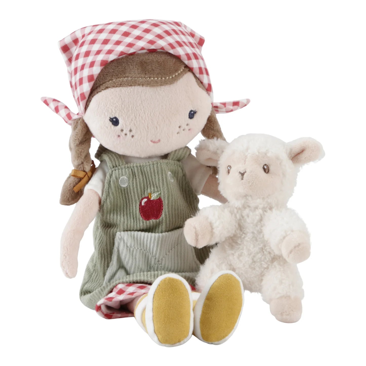 Cuddle Doll Farmer Rosa with Sheep 35cm - Aster & Ruby