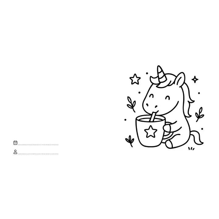 Colouring Book Square - Unicorns