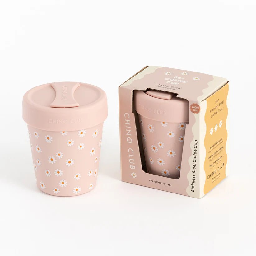 Daisy 8oz Stainless Steel Coffee Cup - Aster & Ruby
