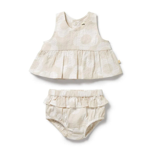 Daisy Bloom Organic Ruffle Set - Aster & Ruby