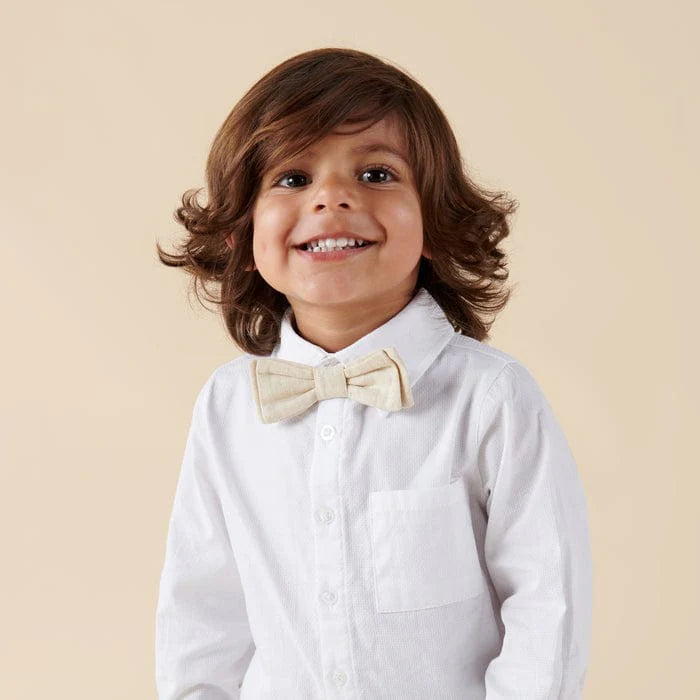 Finley Linen Bow Tie Sand