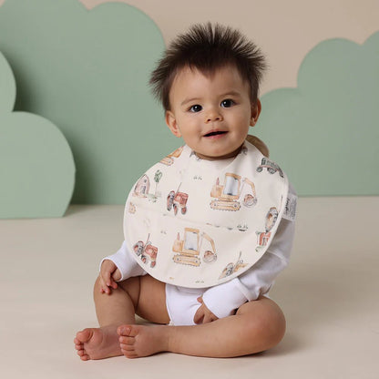 Diggers & Tractors Snuggle Bib - Aster & Ruby