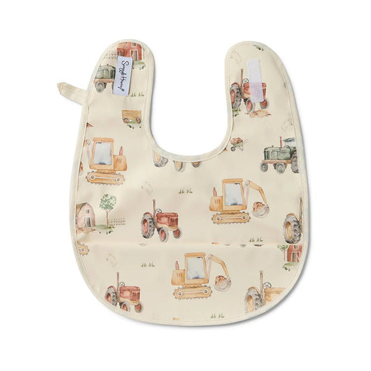 Diggers & Tractors Snuggle Bib - Aster & Ruby