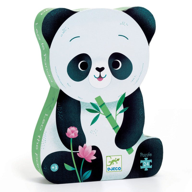 Djeco Leo the Panda 24pc Silhouette Puzzle-Aster & Ruby