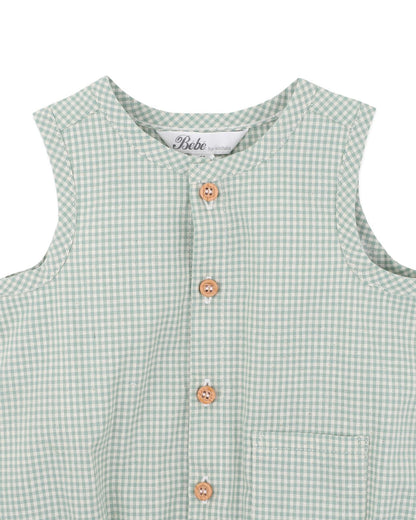 Scout Check Button Up Bodysuit