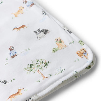 Dog Park Organic Hooded Baby Towel - Aster & Ruby
