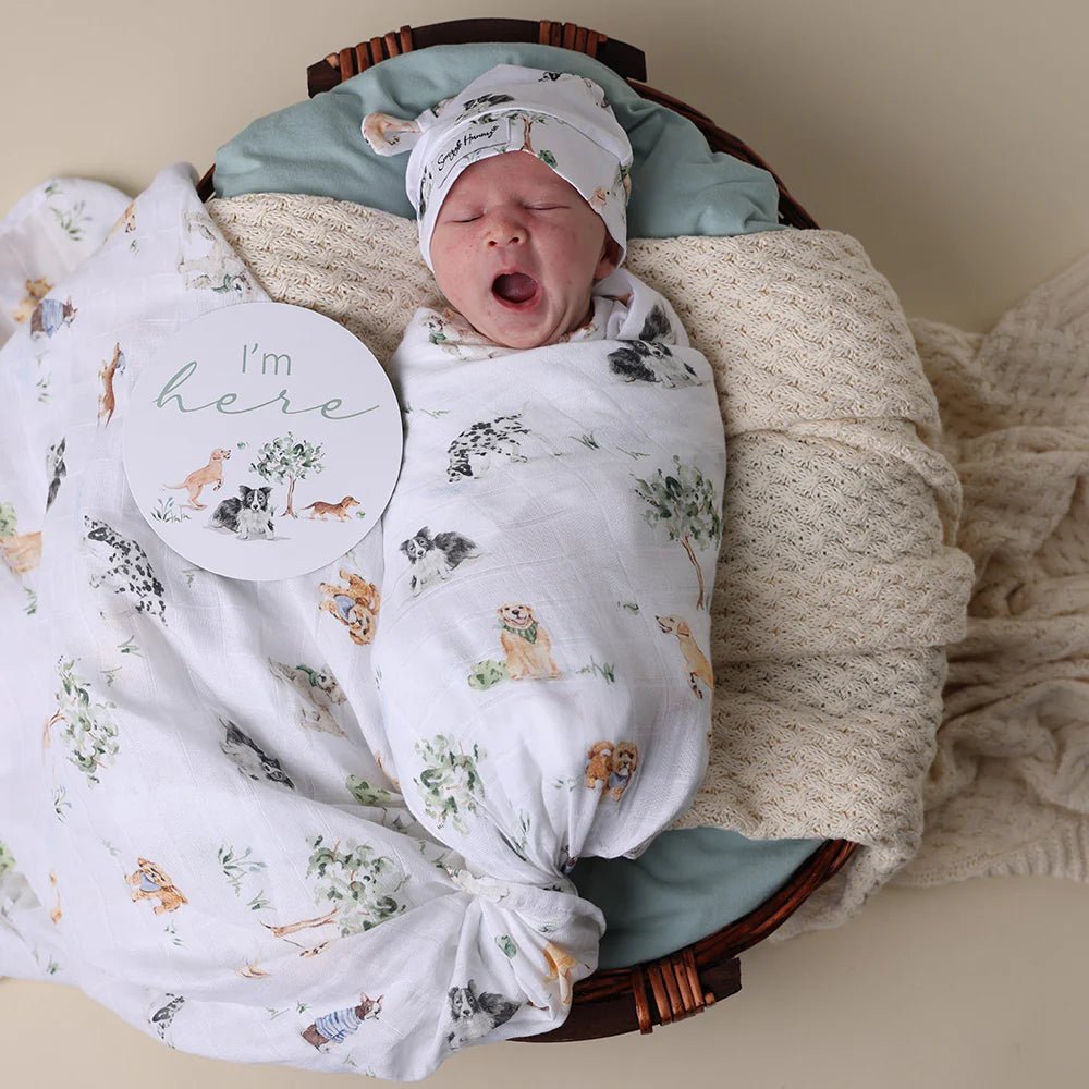 Dog Park Organic Muslin Wrap - Aster & Ruby