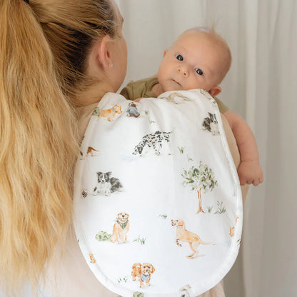 Organic Cotton Burp Cloth Dog Park
