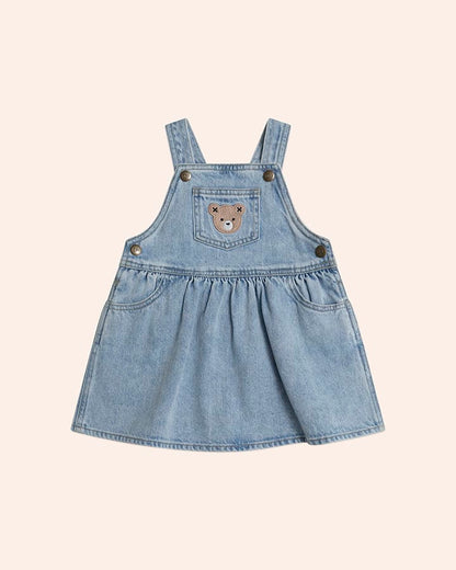 Dreamy Denim Pinafore Dress - Aster & Ruby