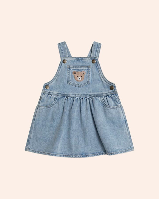 Dreamy Denim Pinafore Dress - Aster & Ruby