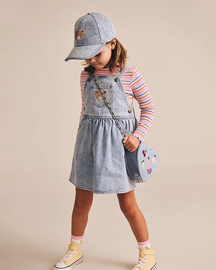 Dreamy Denim Pinafore Dress - Aster & Ruby