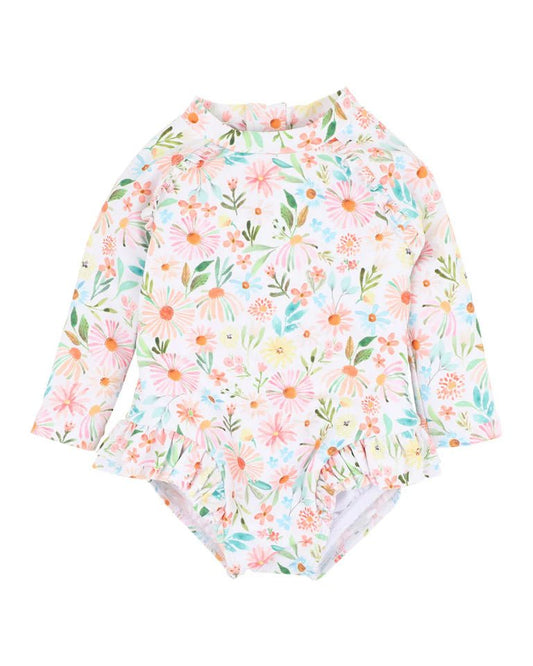 Eliana Print Ls Sunsuit - Aster & Ruby