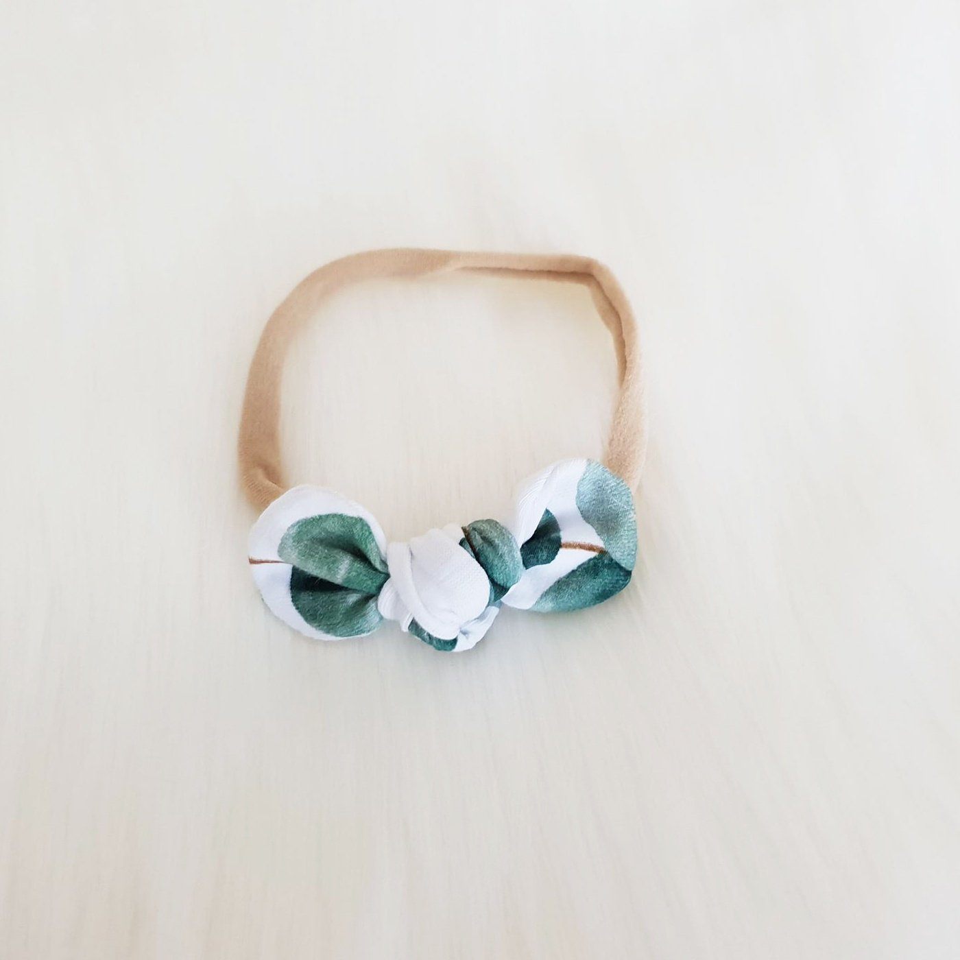 Eucalyptus Mini Bow Headband-Aster & Ruby