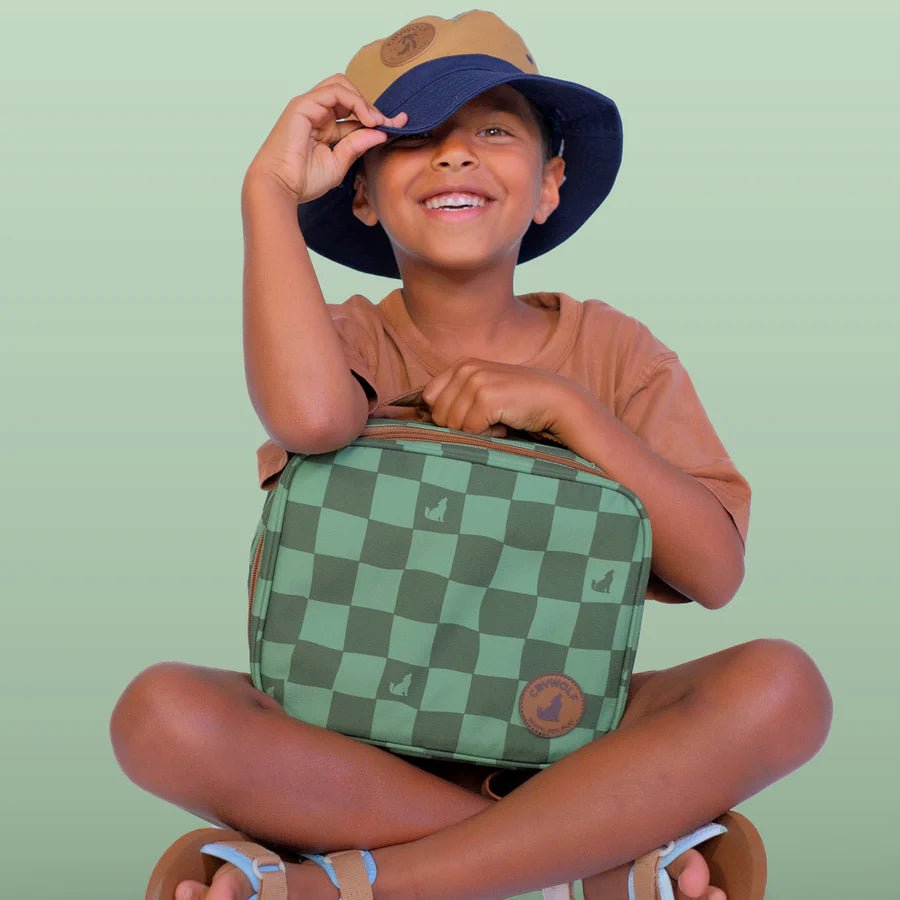 Everyday Lunch Bag Green Check - Aster & Ruby