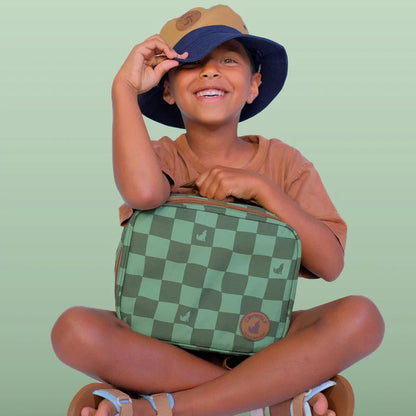 Everyday Lunch Bag Green Check - Aster & Ruby