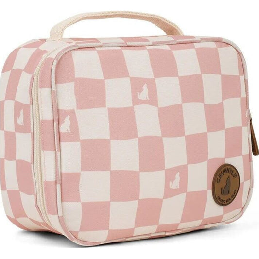 Everyday Lunch Bag Pink Check – insulated kids lunch bag by Crywolf | Aster & Ruby