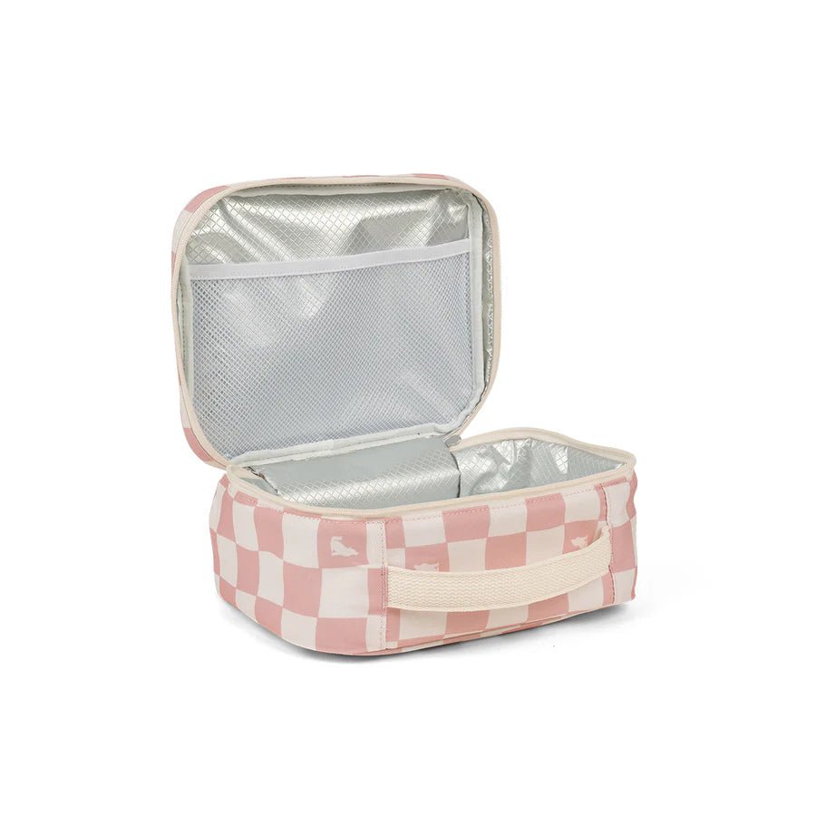Everyday Lunch Bag Pink Check - Aster & Ruby