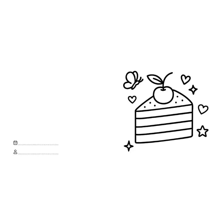 Colouring Book Square - Food