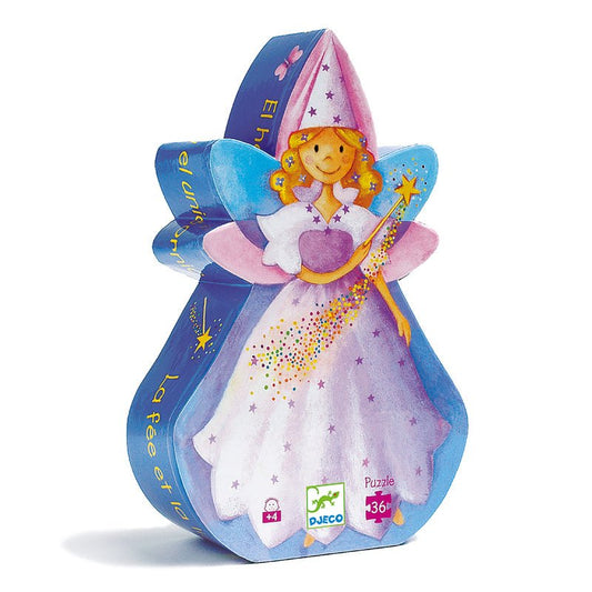 Fairy And Unicorn 36pc Silhouette Puzzle - Aster & Ruby