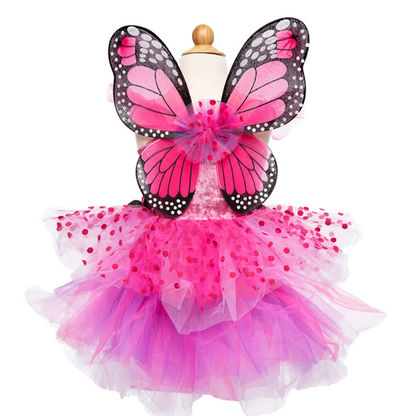 Pink Fairy Blooms Deluxe Dress With Wings & Headband