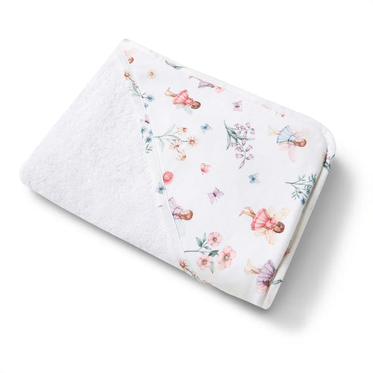 Organic Hooded Baby Towel Fairy Garden