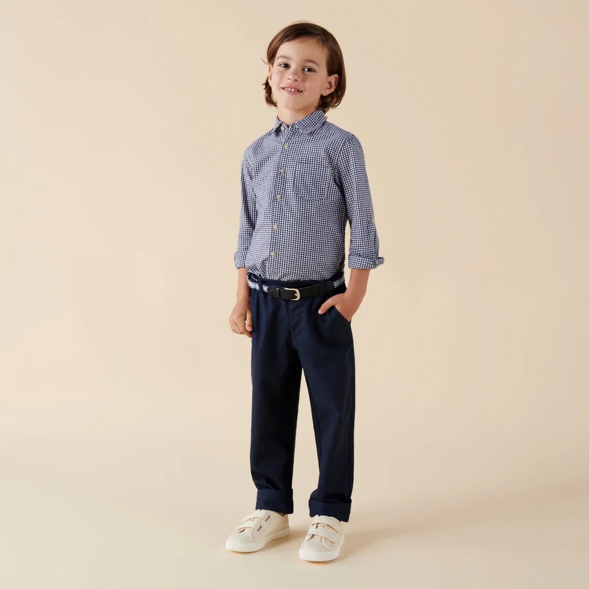 Finley Linen Pants Navy - Aster & Ruby