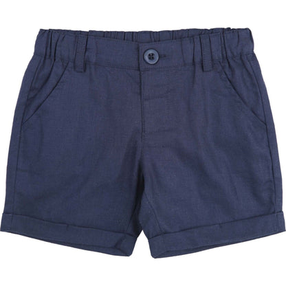 Finley Linen Shorts - Navy – children's product by Designer Kidz | Aster & Ruby