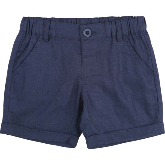 Finley Linen Shorts - Navy – children's product by Designer Kidz | Aster & Ruby