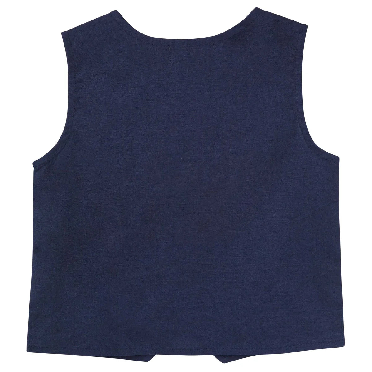 Finley Linen Vest Navy - Aster & Ruby