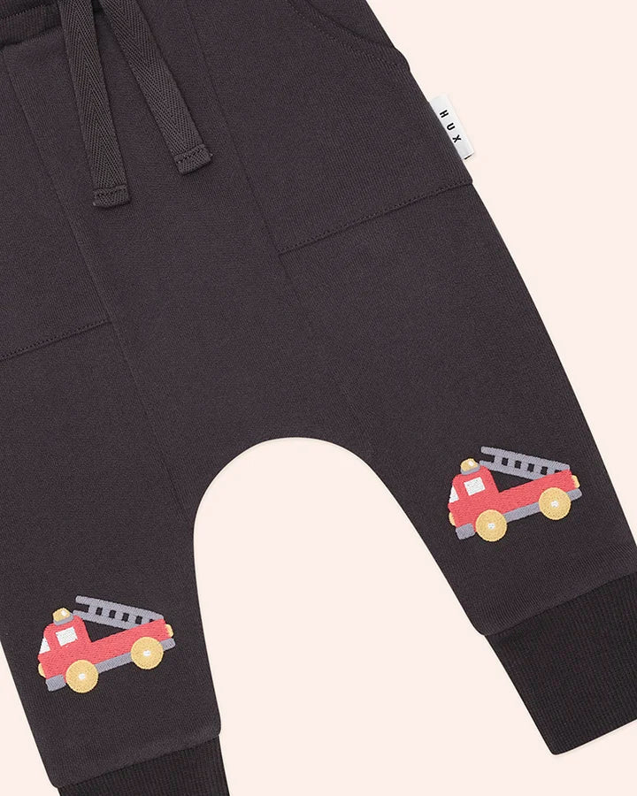 Fire Truck Drop Crotch Pants - Aster & Ruby