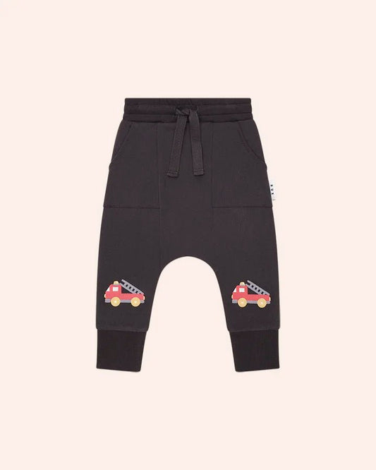 Fire Truck Drop Crotch Pants - Aster & Ruby