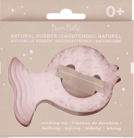 Fish Teether Rose (Hevea) - Aster & Ruby