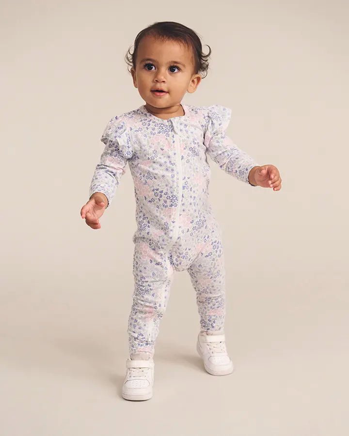 Flower Garden Frill Romper - Aster & Ruby