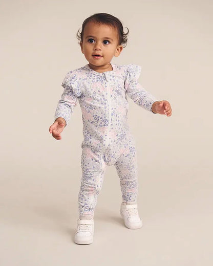 Flower Garden Frill Romper - Aster & Ruby