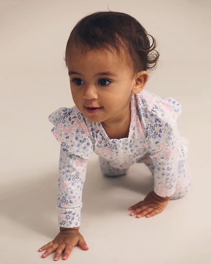 Flower Garden Frill Romper - Aster & Ruby