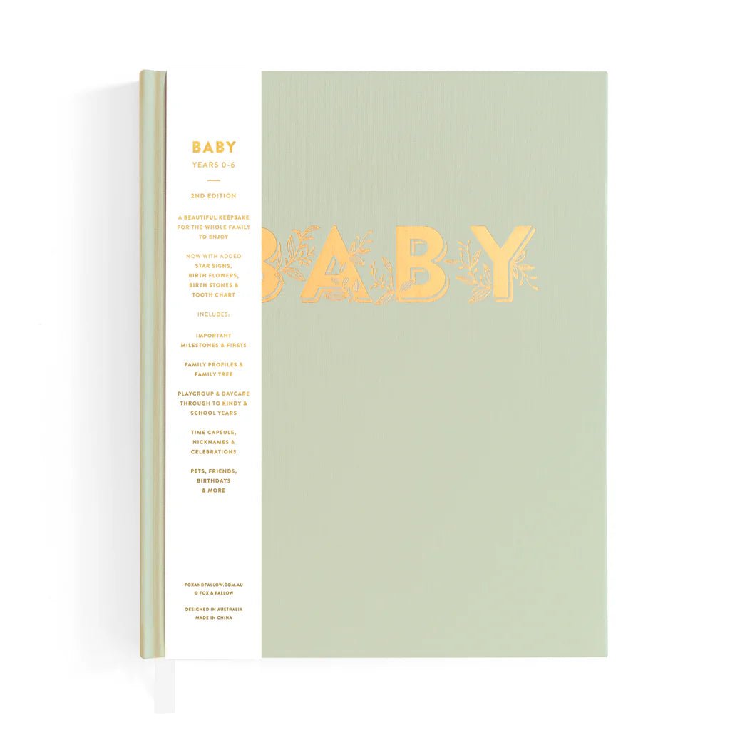 Fox & Fallow Baby Book - Pistachio - Aster & Ruby