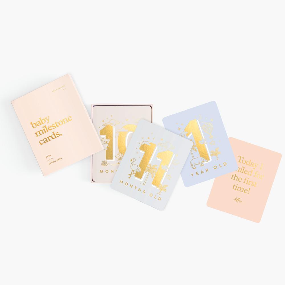 Fox & Fallow Baby Milestone Cards Cream-Aster & Ruby