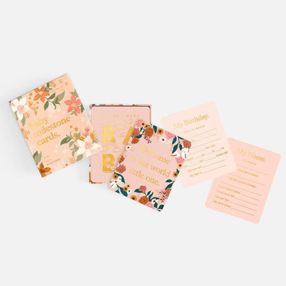 Fox & Fallow Baby Milestone Cards Floral-Aster & Ruby