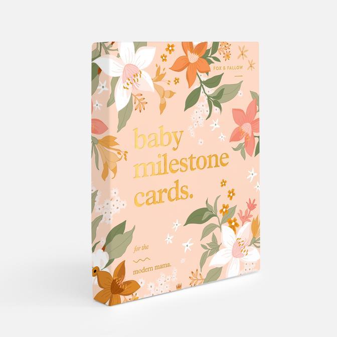 Fox & Fallow Baby Milestone Cards Floral-Aster & Ruby