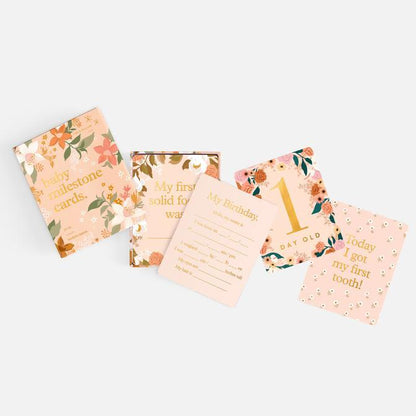 Fox & Fallow Baby Milestone Cards Floral-Aster & Ruby