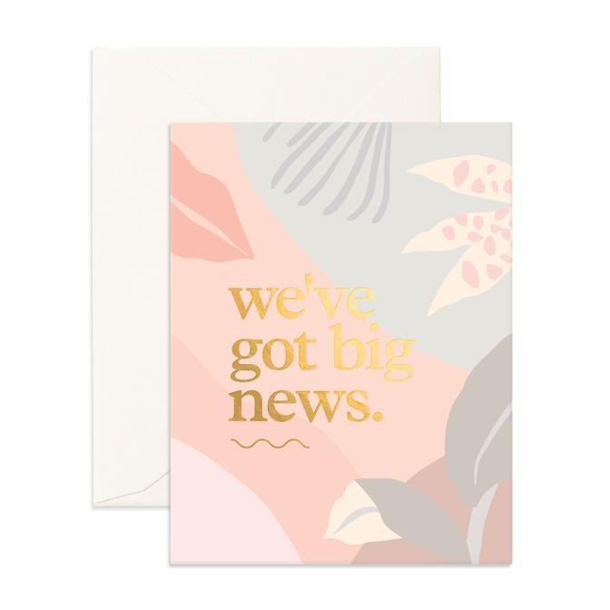 Fox & Fallow Card Big News-Aster & Ruby