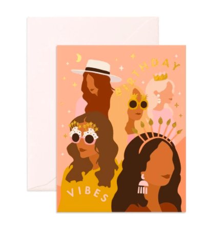 Fox & Fallow Card Birthday Vibes-Aster & Ruby