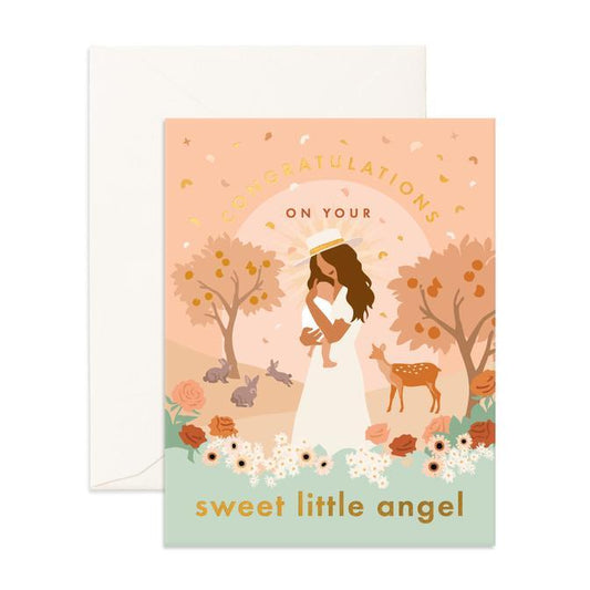 Fox & Fallow Card Sweet Little Angel-Aster & Ruby