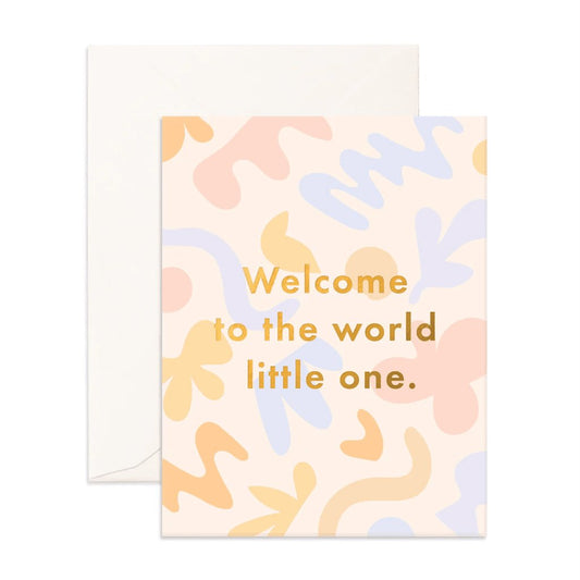 Fox & Fallow Card Welcome Little One Fresco-Aster & Ruby