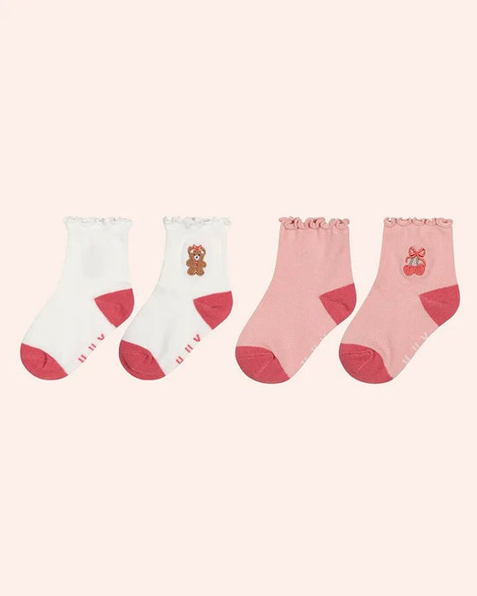 Frilly Festive Socks 2 Pack - Aster & Ruby