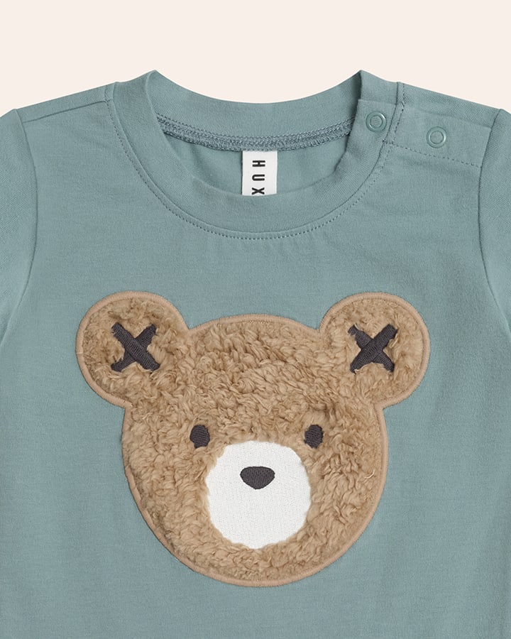 Furry Huxbear Green Tee - Aster & Ruby