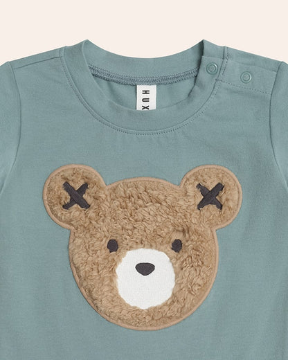 Furry Huxbear Green Tee - Aster & Ruby
