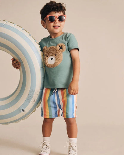 Furry Huxbear Green Tee - Aster & Ruby