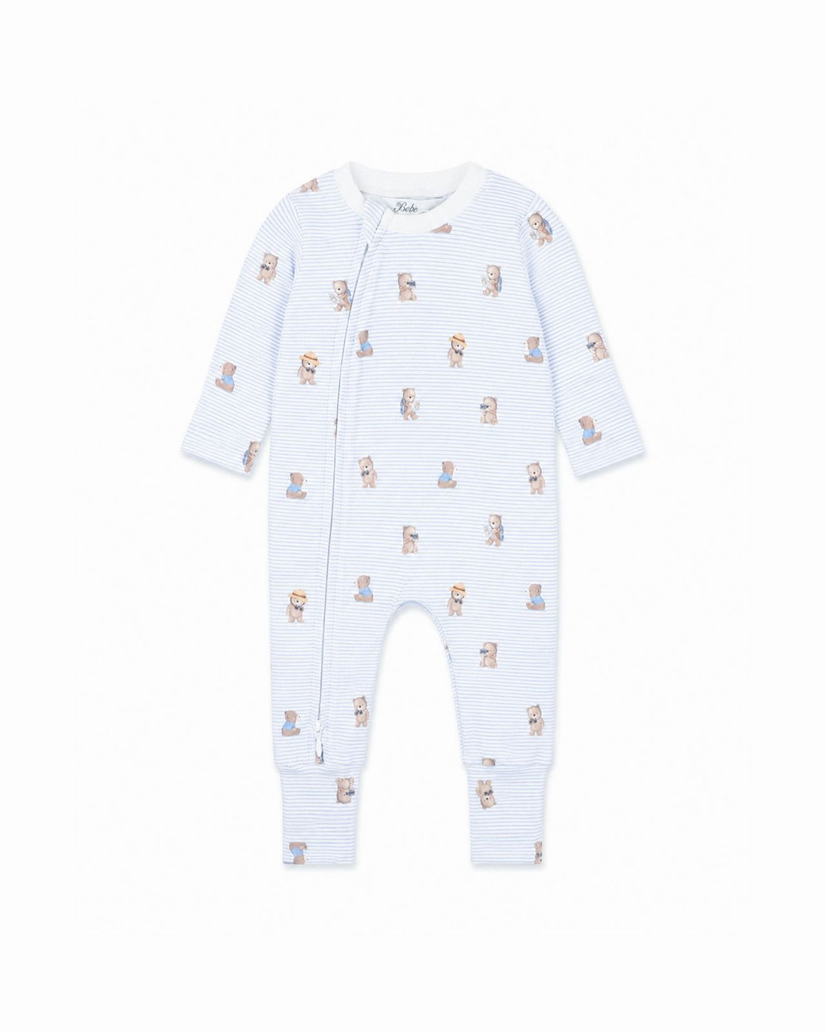 Brady Stripe Organic LS Zipsuit